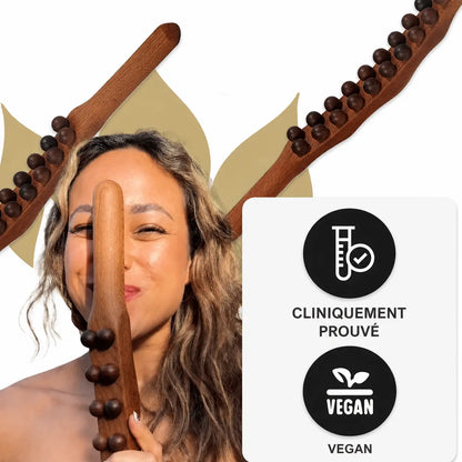Gua Sha en bois Serebella™ pour massage et drainage