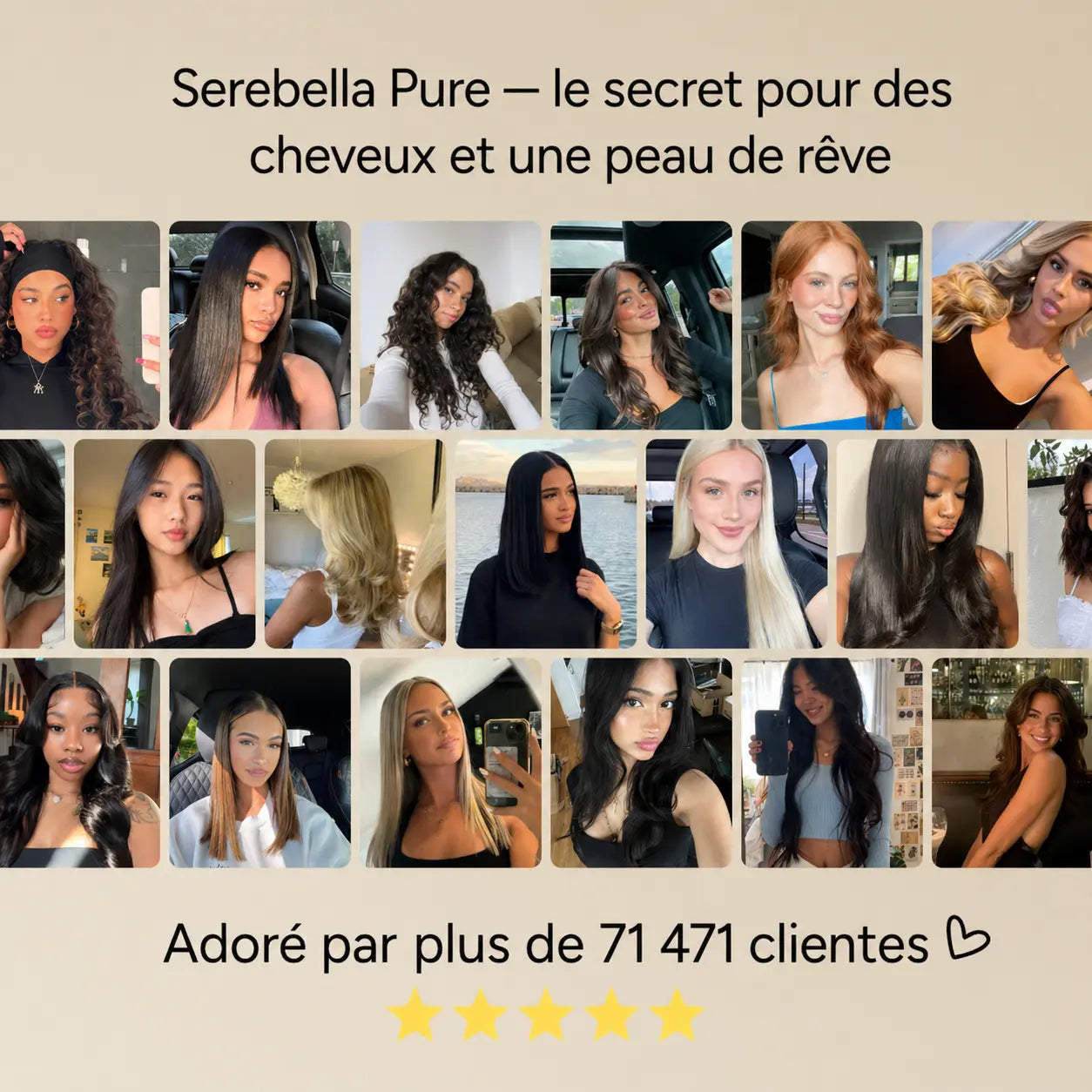 Pommeau de douche Serebella Pure 3-en-1 avec filtre + 2 embouts de soin GRATUITS