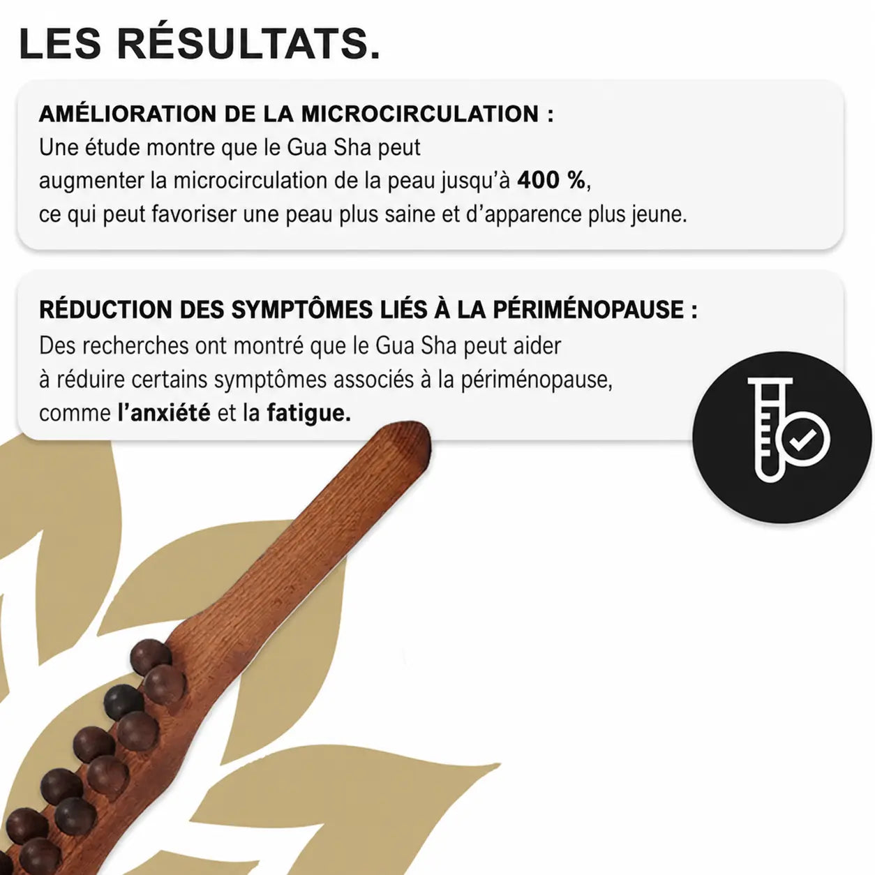 Gua Sha en bois Serebella™ pour massage et drainage