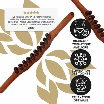 Gua Sha en bois Serebella™ pour massage et drainage